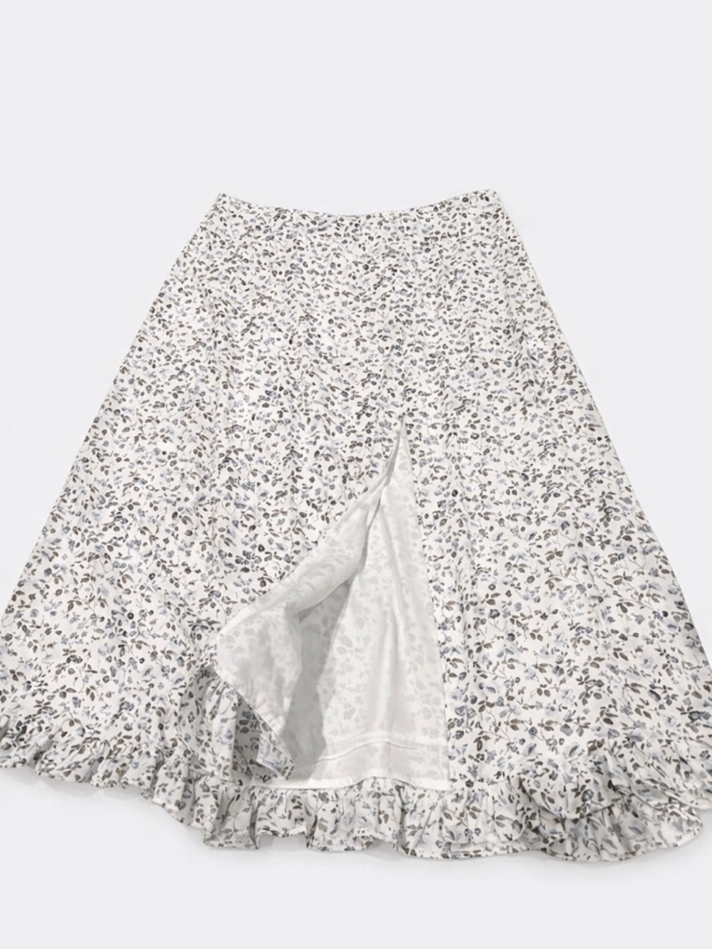 Abercrombie & Fitch White and Blue Floral Maxi Skirt - Picture 5 of 8